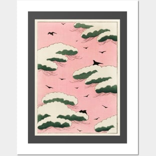 Pink Sky Illustration Design Posters and Art